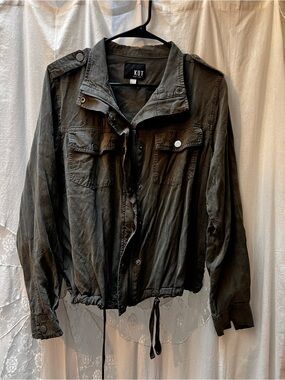 Kut from the Kloth Olive Green Utility Jacket